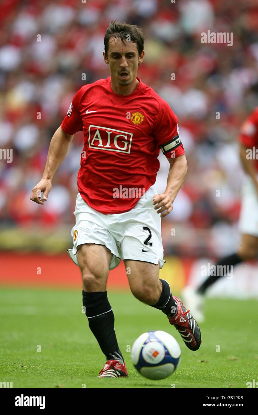 Soccer - Community Shield - Portsmouth v Manchester United - Wembley Stadium. Gary Neville, Manchester United Stock Photo