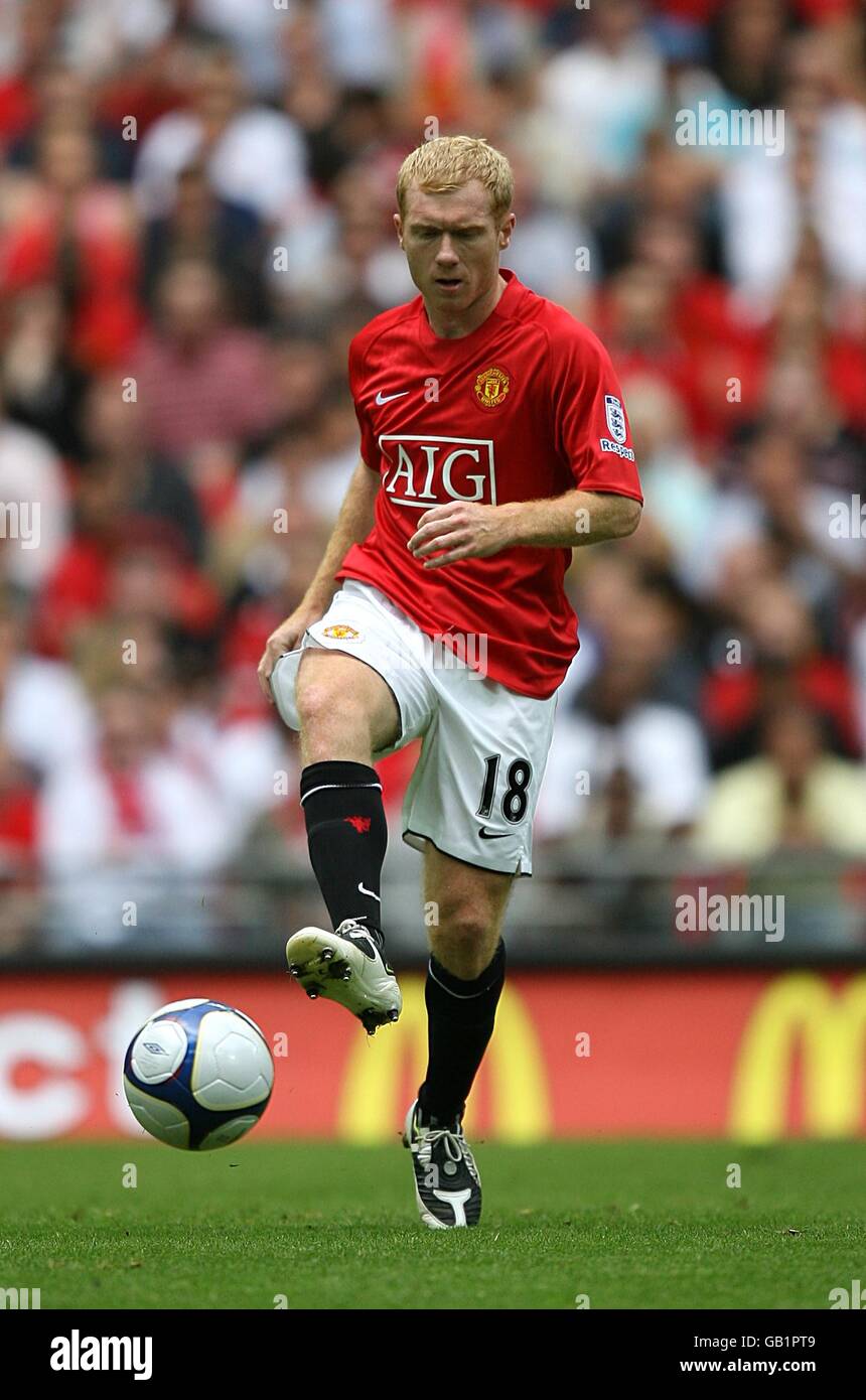 Soccer - Community Shield - Portsmouth v Manchester United - Wembley Stadium. Paul Scholes, Manchester United Stock Photo