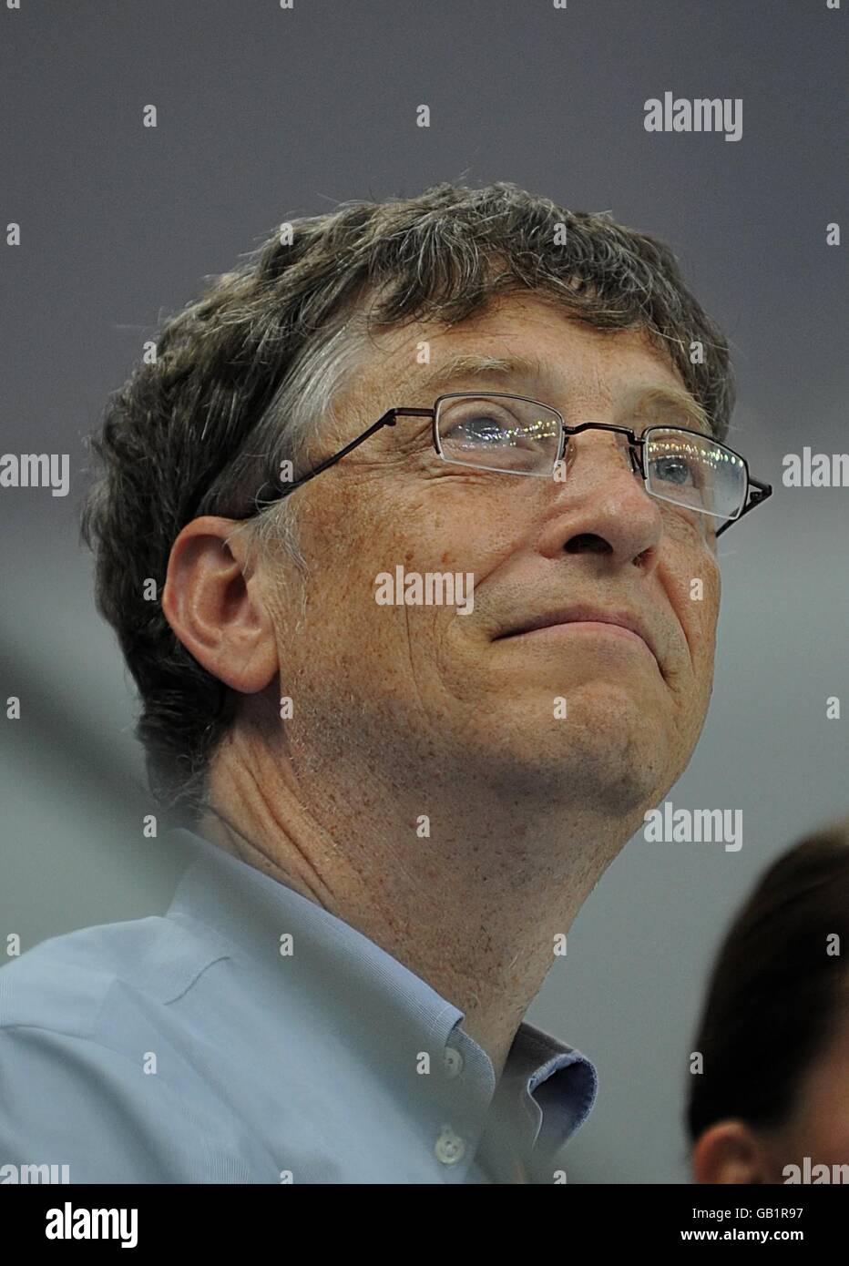 Olympics Beijing Olympic Games 2008 Day Two Microsoft Chairman And Founder Bill Gates Stock 