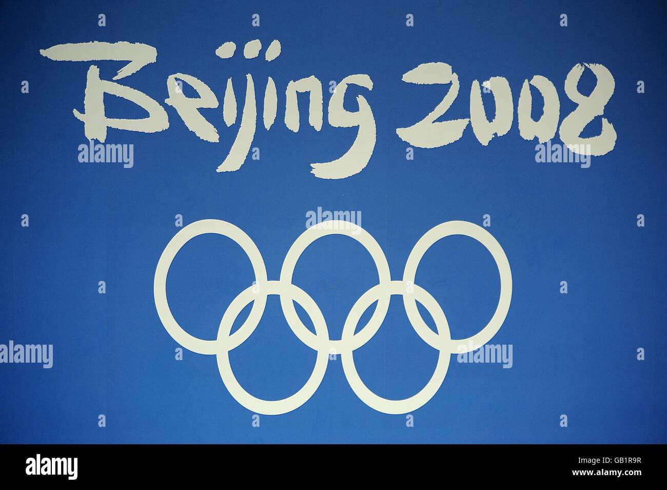 Olympics - Beijing Olympic Games 2008 - Day Two. Beijing 2008 sign Stock Photo