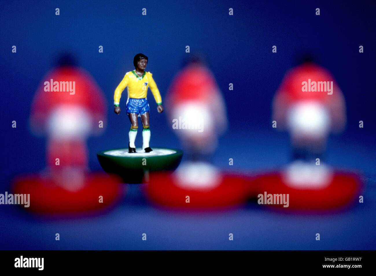 Soccer - Subbuteo. Subbuteo figures Stock Photo