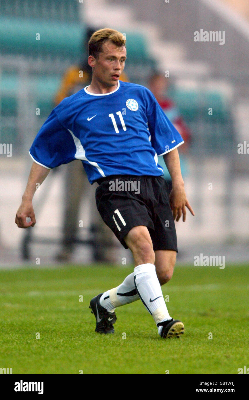 Soccer - Baltic Cup 2003 - Estonia v Latvia. Sergei Terehhov, Estonia Stock Photo