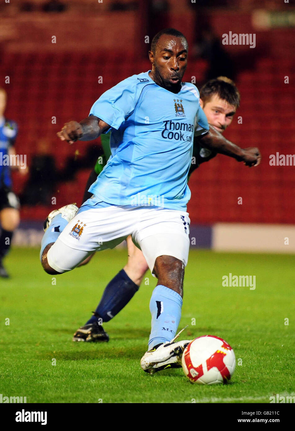 Soccer - UEFA Cup - First Qualifying Round - Second Leg - Manchester City v EB Streymur - Oakwell Stock Photo