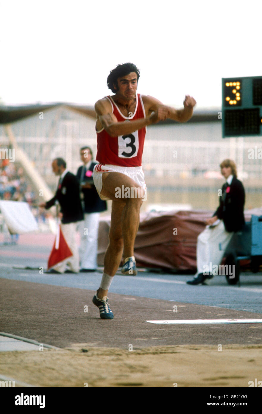 Athletics - Triple Jump. Viktor Saneyev, USSR Stock Photo