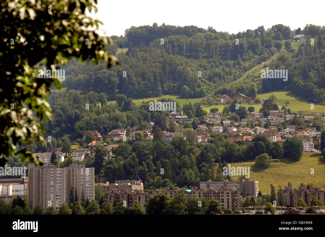 General view of Bern, Switzerland, a host city in this years Euro 2008 football championship. Stock Photo