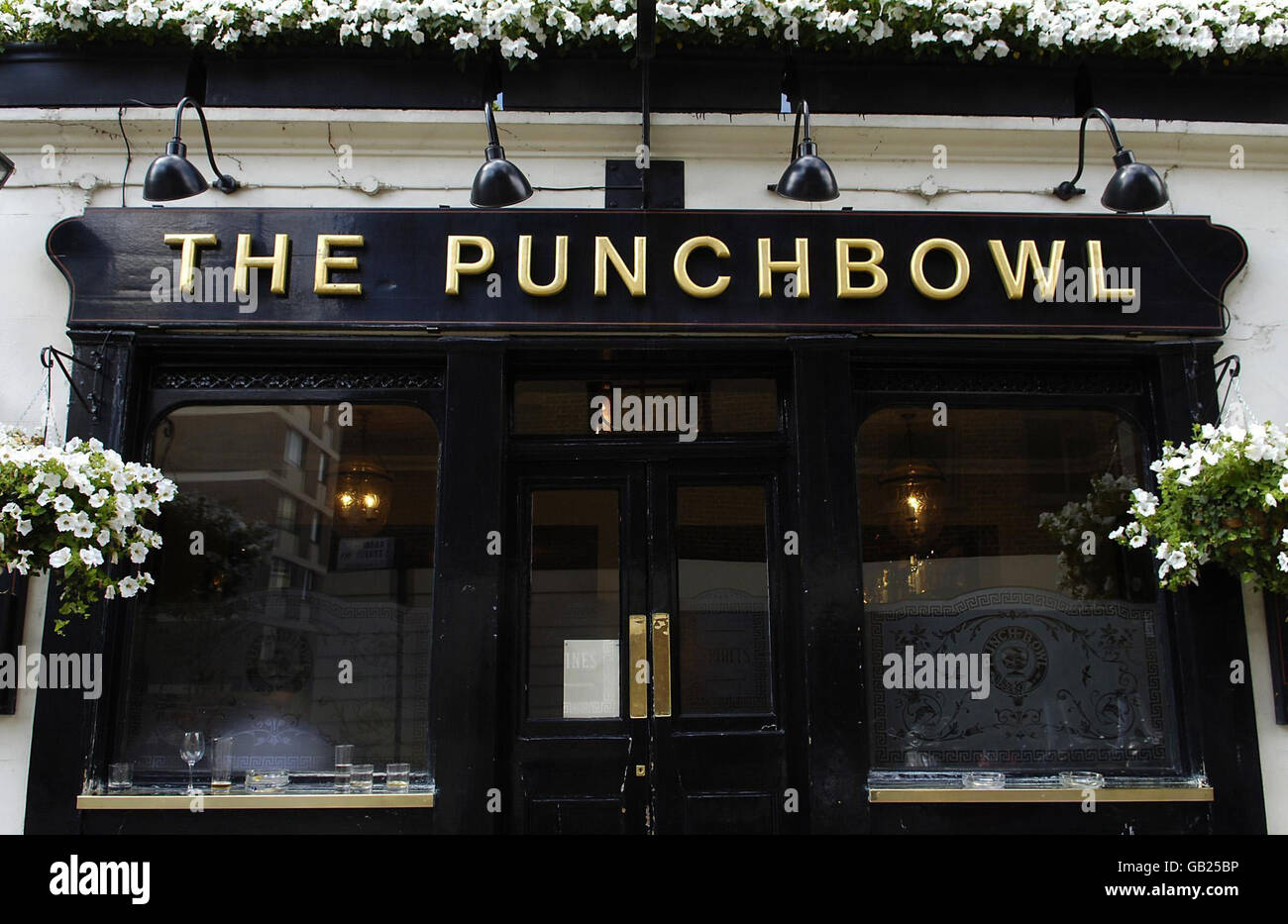 A general view of The Punch Bowl pub in Mayfair owned by Madonna and