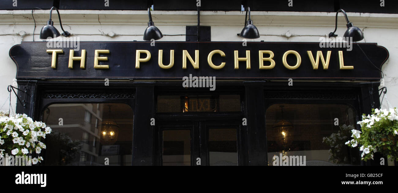 The Punch Bowl. A general view of The Punch Bowl pub in Mayfair owned
