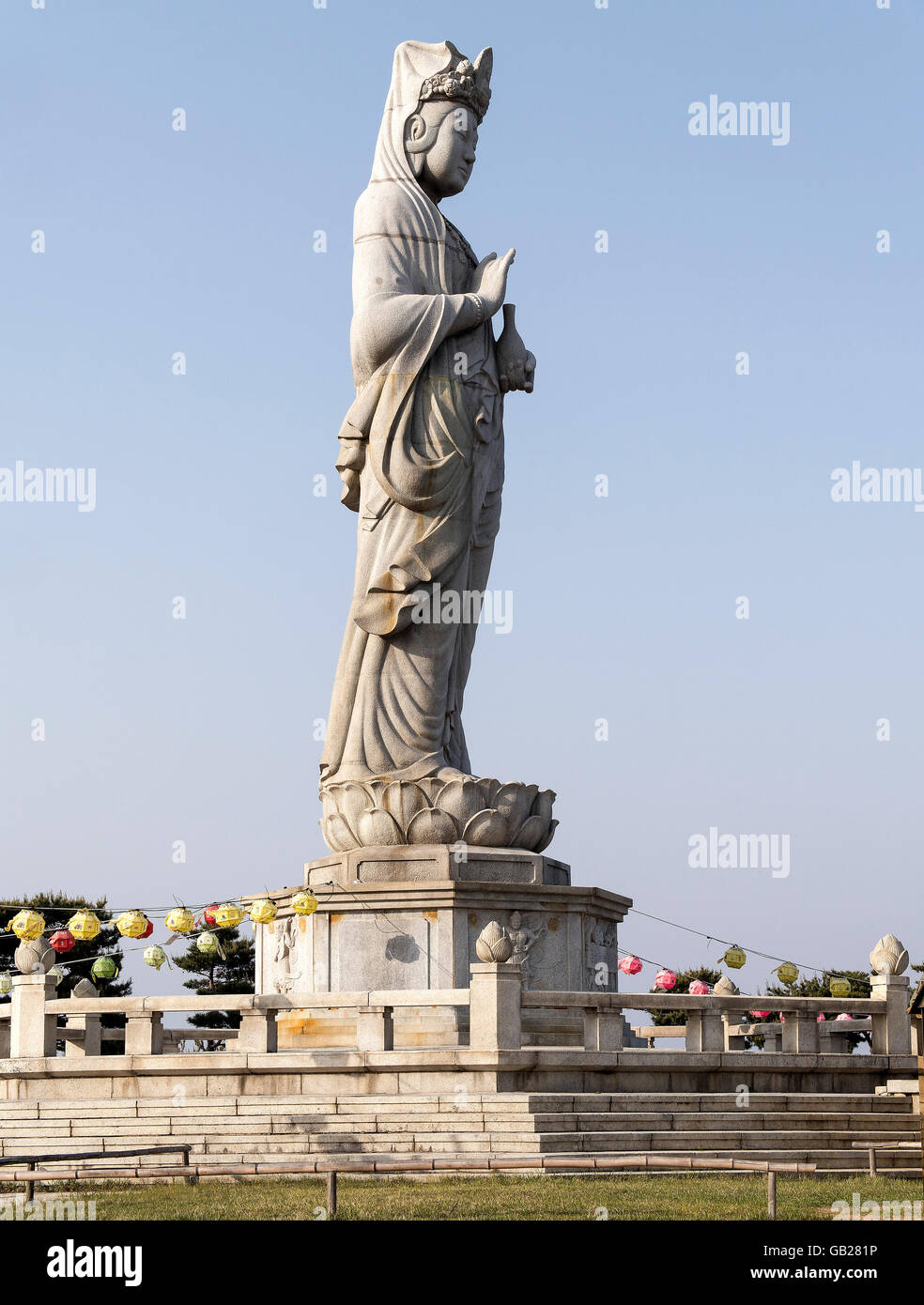 Buddha statue, HaesugwaneumSang, buddhistic temple Naksan sa near Sokcho, province Gangwon, South Korea, Asia Stock Photo