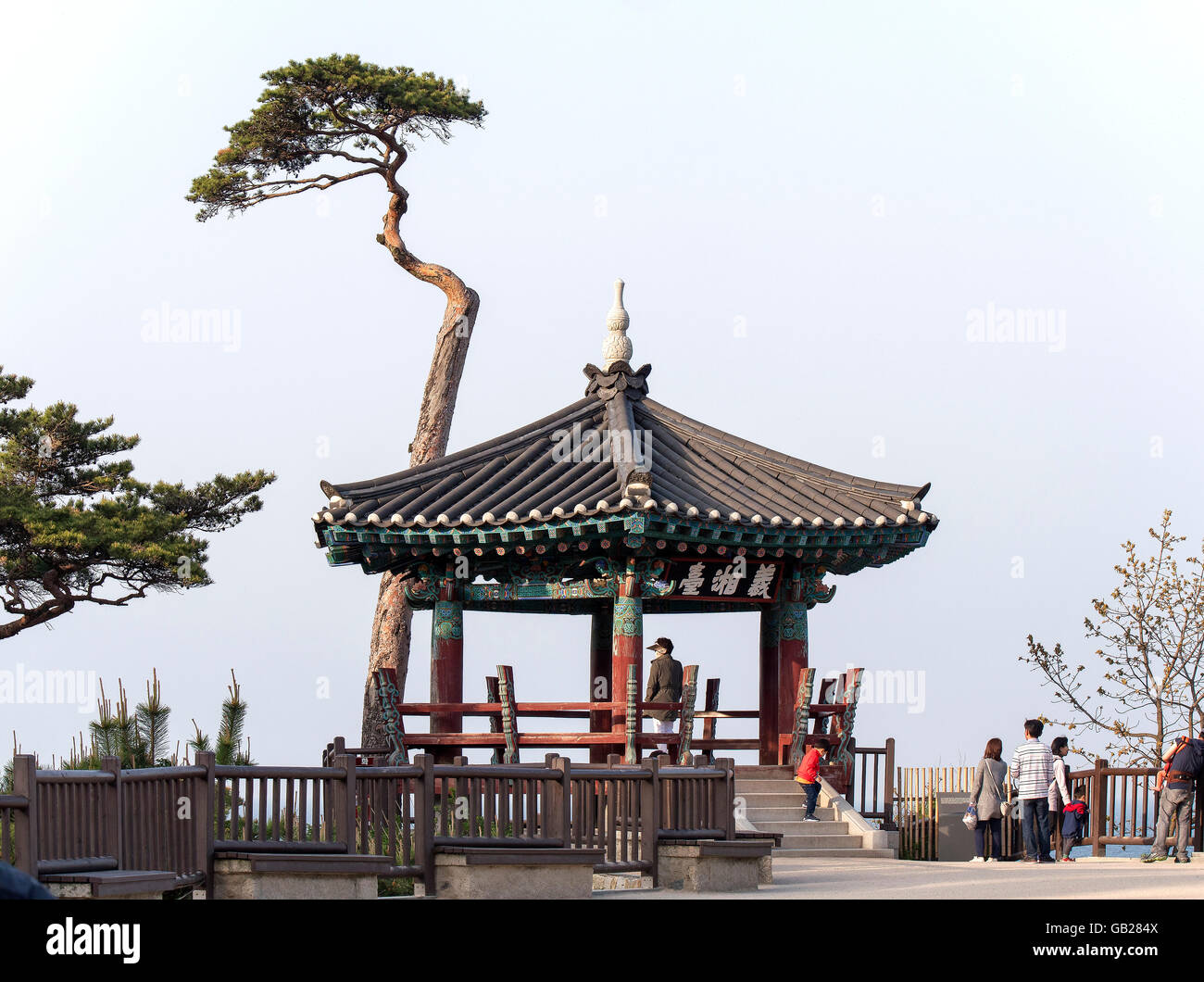 Pavilion Uisang Dae,  buddhistic temple Naksan sa near Sokcho, province Gangwon, South Korea, Asia Stock Photo