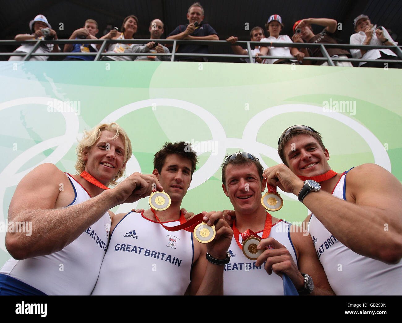 Great Britain's rowers (from left) Andrew Triggs Hodge, Tom James