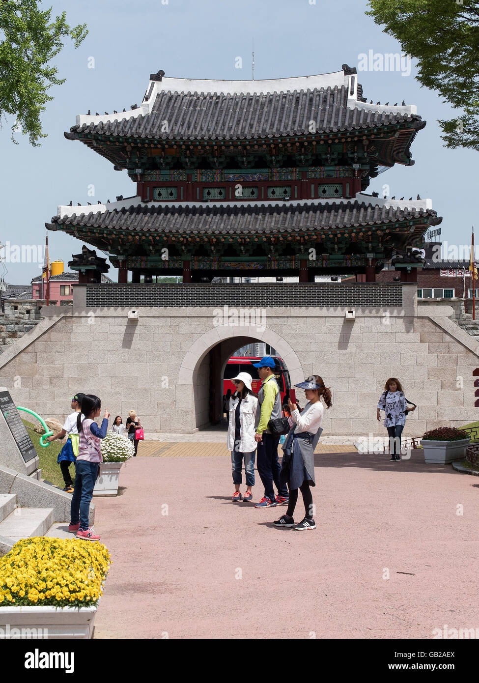 gate Gongbukmen in fortress Junjuseong in Jinju,  province Gyeongsangnam-do, South Korea, Asia Stock Photo