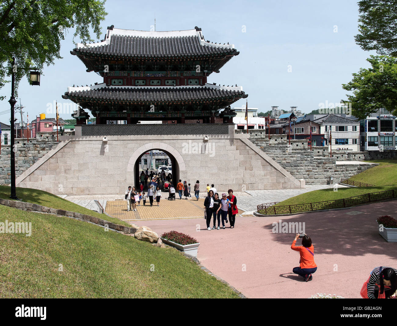 gate Gongbukmen in fortress Junjuseong in Jinju,  province Gyeongsangnam-do, South Korea, Asia Stock Photo