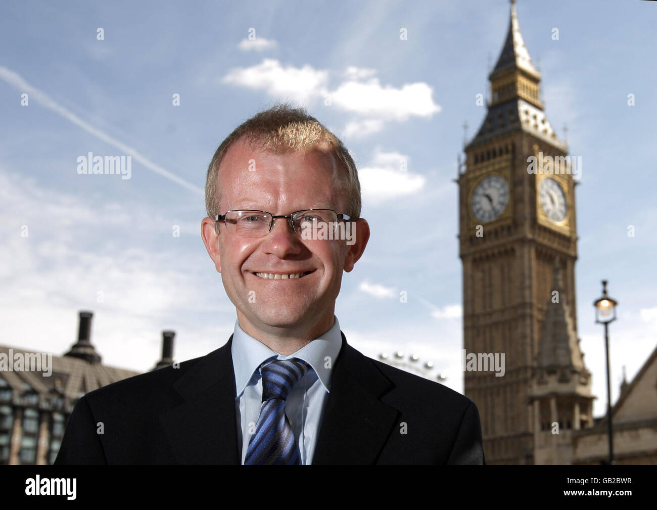 John Mason visits the Houses of Parliament Stock Photo