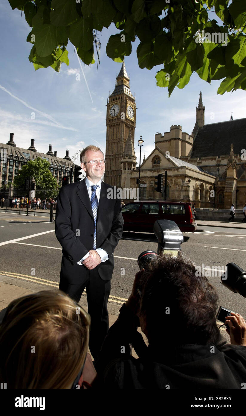 John Mason visits the Houses of Parliament Stock Photo