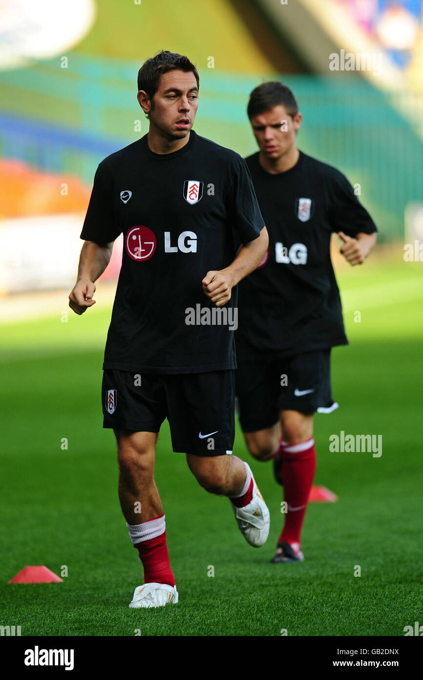 Soccer - Dougie Freedman Testimonial - Crystal Palace v Fulham - Selhurst Park. Fulham's Lee Cook during pre-match training. Stock Photo