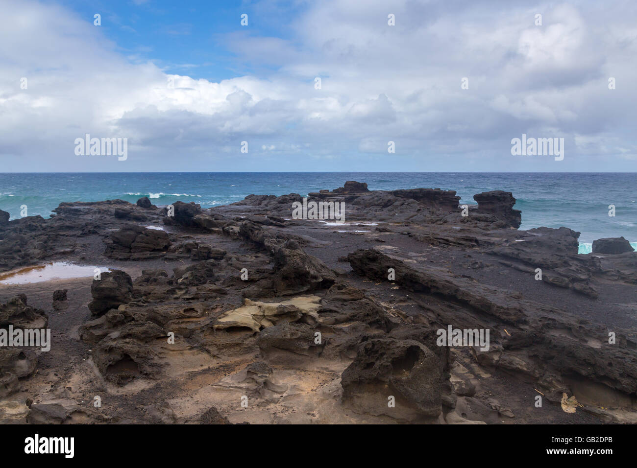 Gris Gris Beach coast of Mauritius. Stock Photo