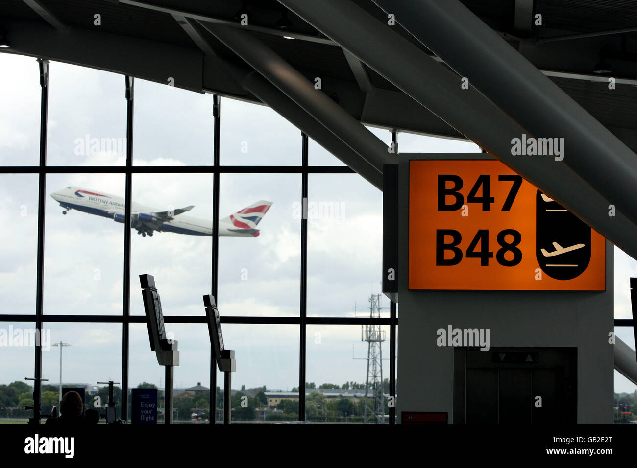 A Generic picture of the long-haul departures area of Terminal 5 of Heathrow Airport. Stock Photo