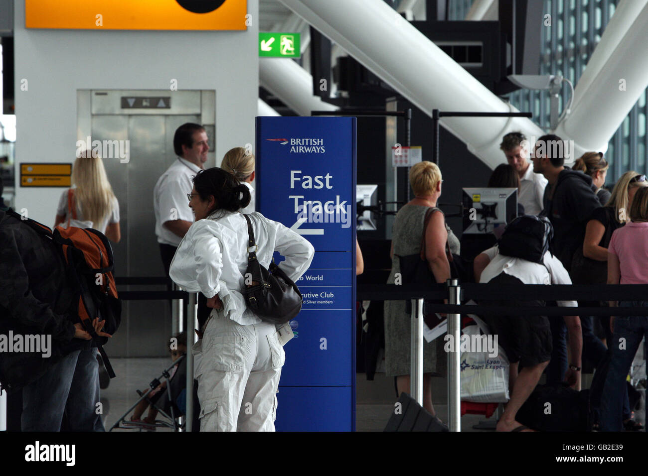 A Generic picture of the long-haul departures area of Terminal 5 of Heathrow Airport. Stock Photo