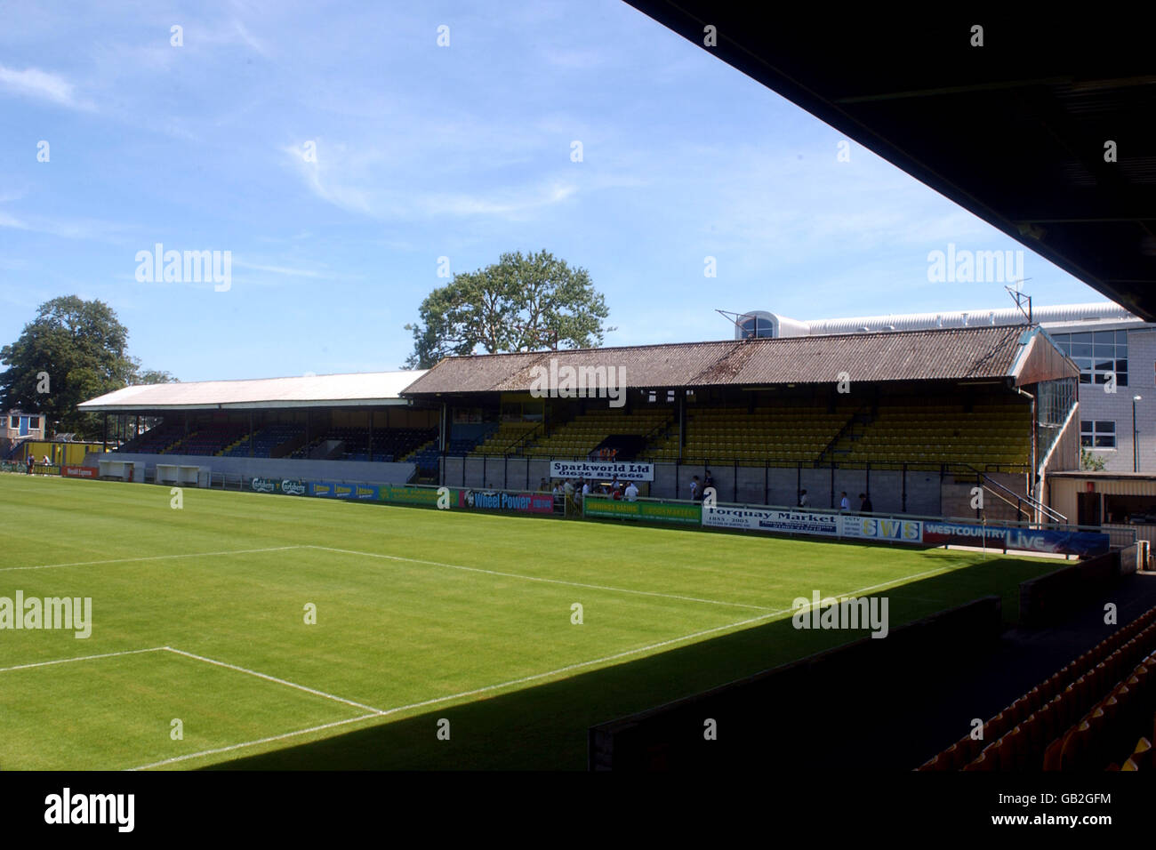 Soccer - Friendly - Torquay United v Fulham. Plainmoor Ground the home of Torquay United Stock Photo
