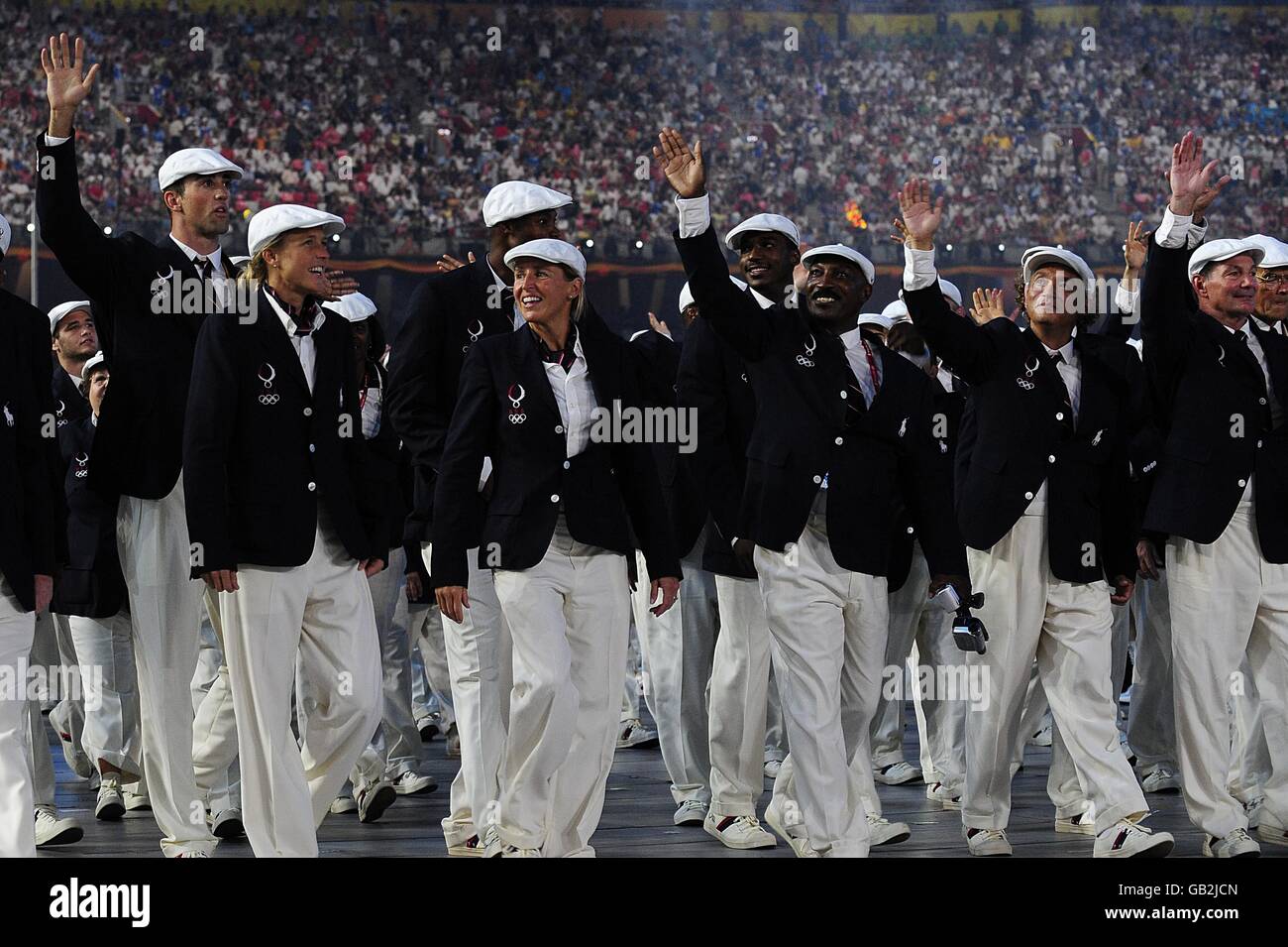 Olympics - Beijing Olympic Games 2008 - Opening Ceremony. The USA team during the 2008 Olympic Games in Beijing. Stock Photo