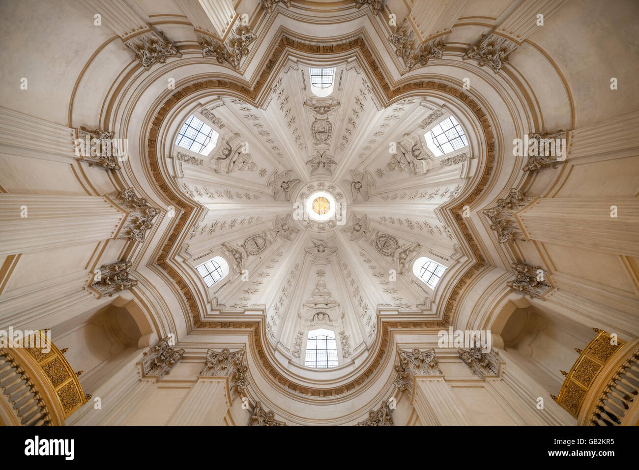 The dome of Sant'Ivo alla Sapienza by Francesco Borromini Stock Photo
