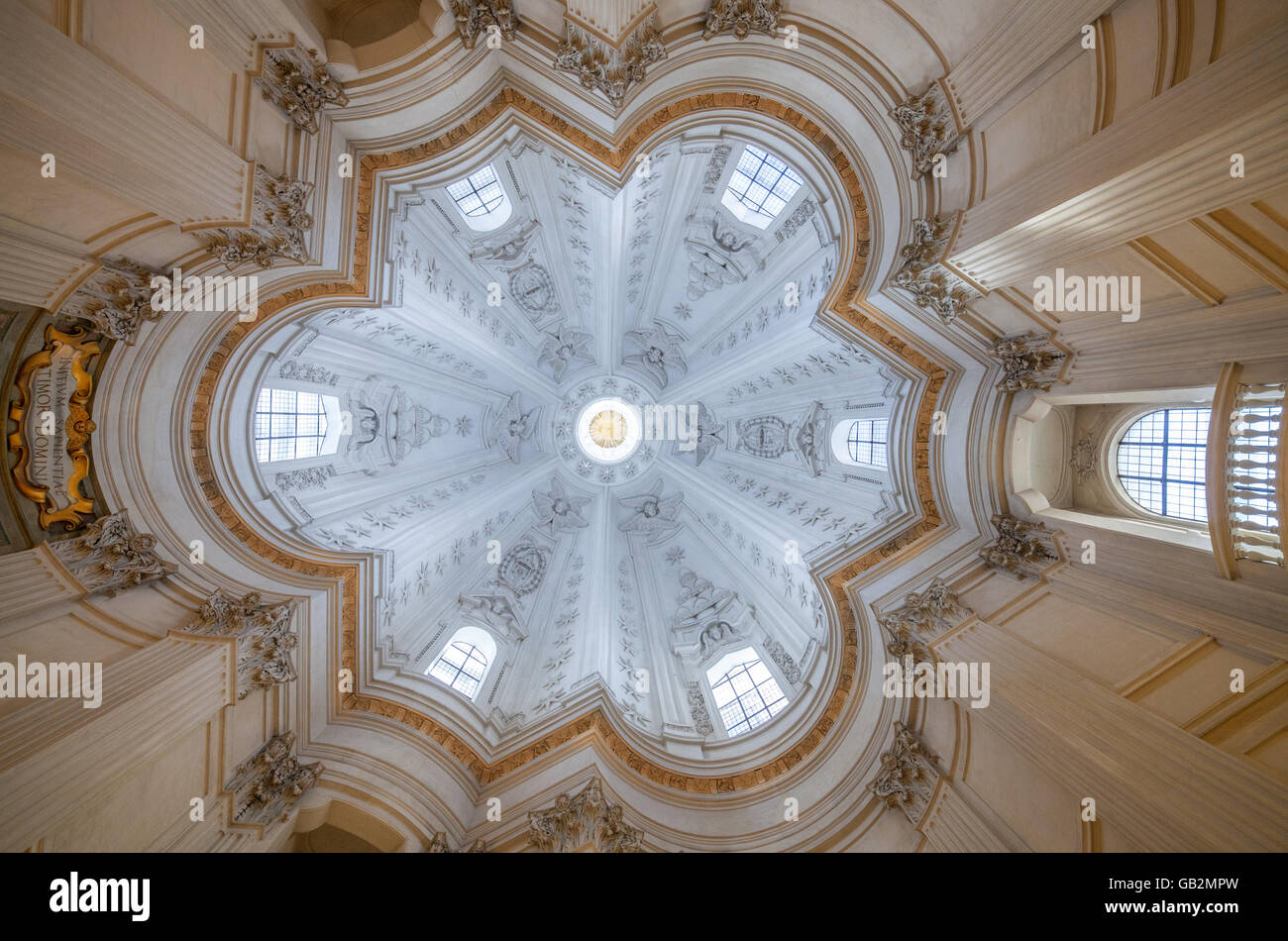 The dome of Sant'Ivo alla Sapienza by Francesco Borromini Stock Photo
