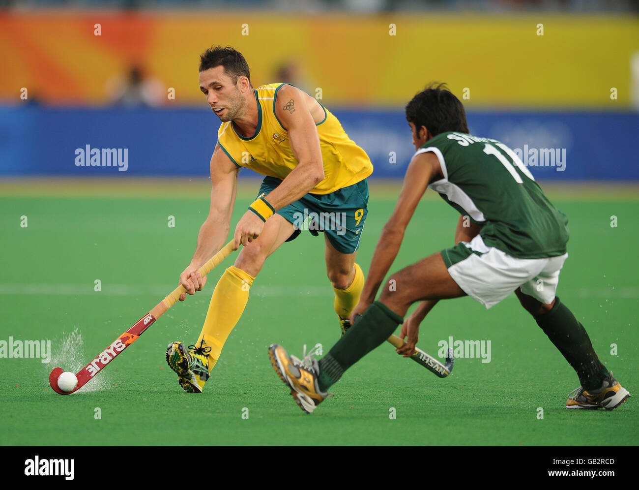 Australia's Mark Knowles and Pakistan's Shafqat Rasool in action at ...
