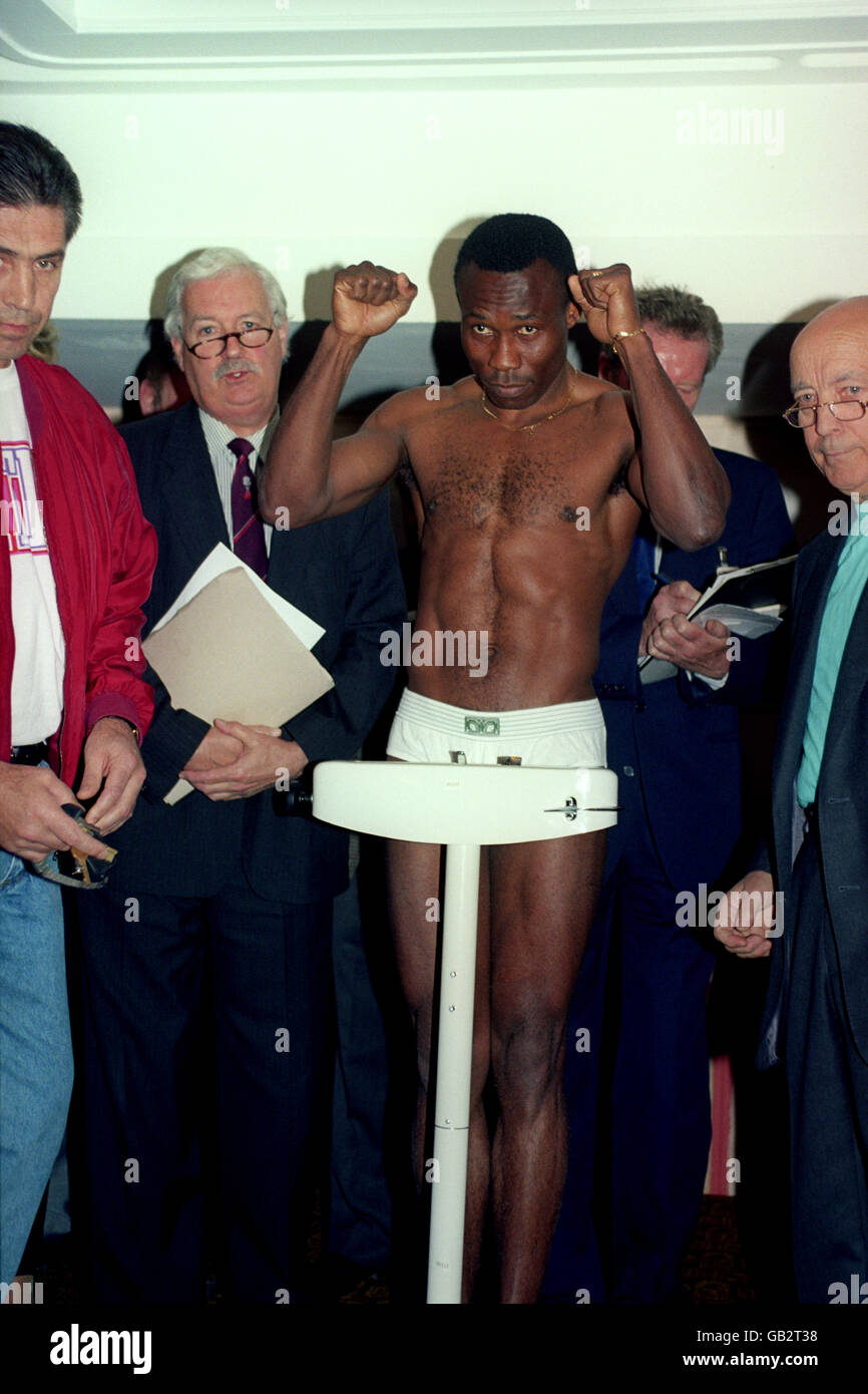 Boxing - WBO World Middleweight Title Fight - Chris Pyatt v Sumbu Kalambay - Granby Halls, Leicester Stock Photo