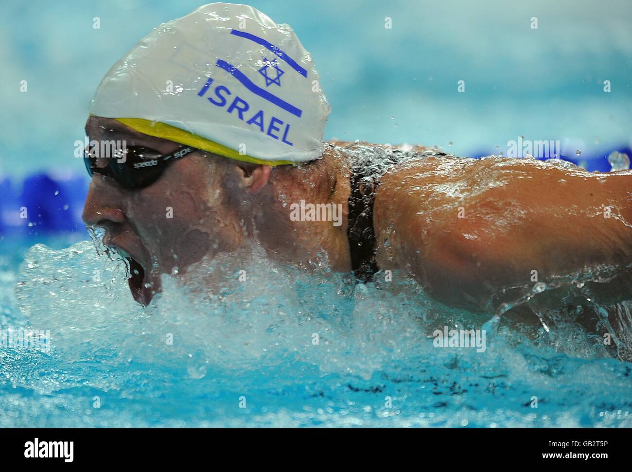 Isreal's Alon Mandel during heat 3 of the men's 200m butterfly Stock Photo