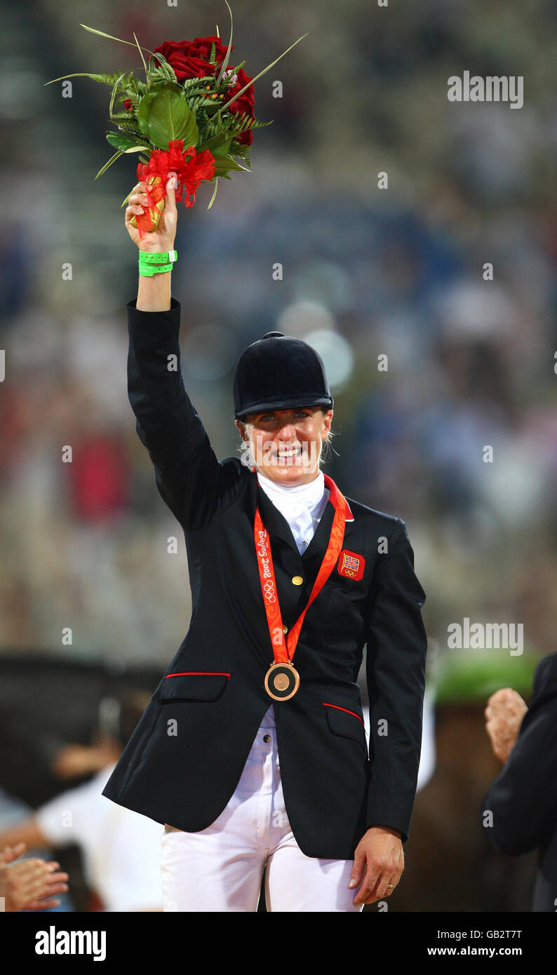 Tina Cook Great Britain's Tina Cook with the bronze medal that she won riding ...