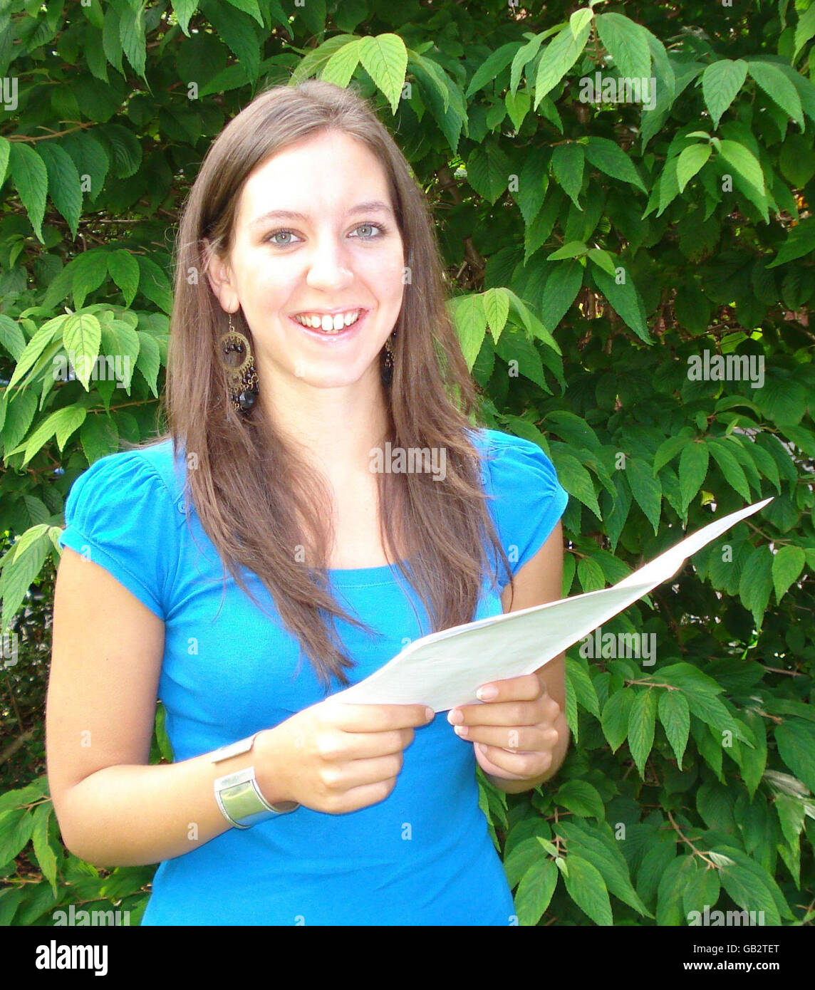 A-level results. Christine Panton, 18, with her A-level results at ...