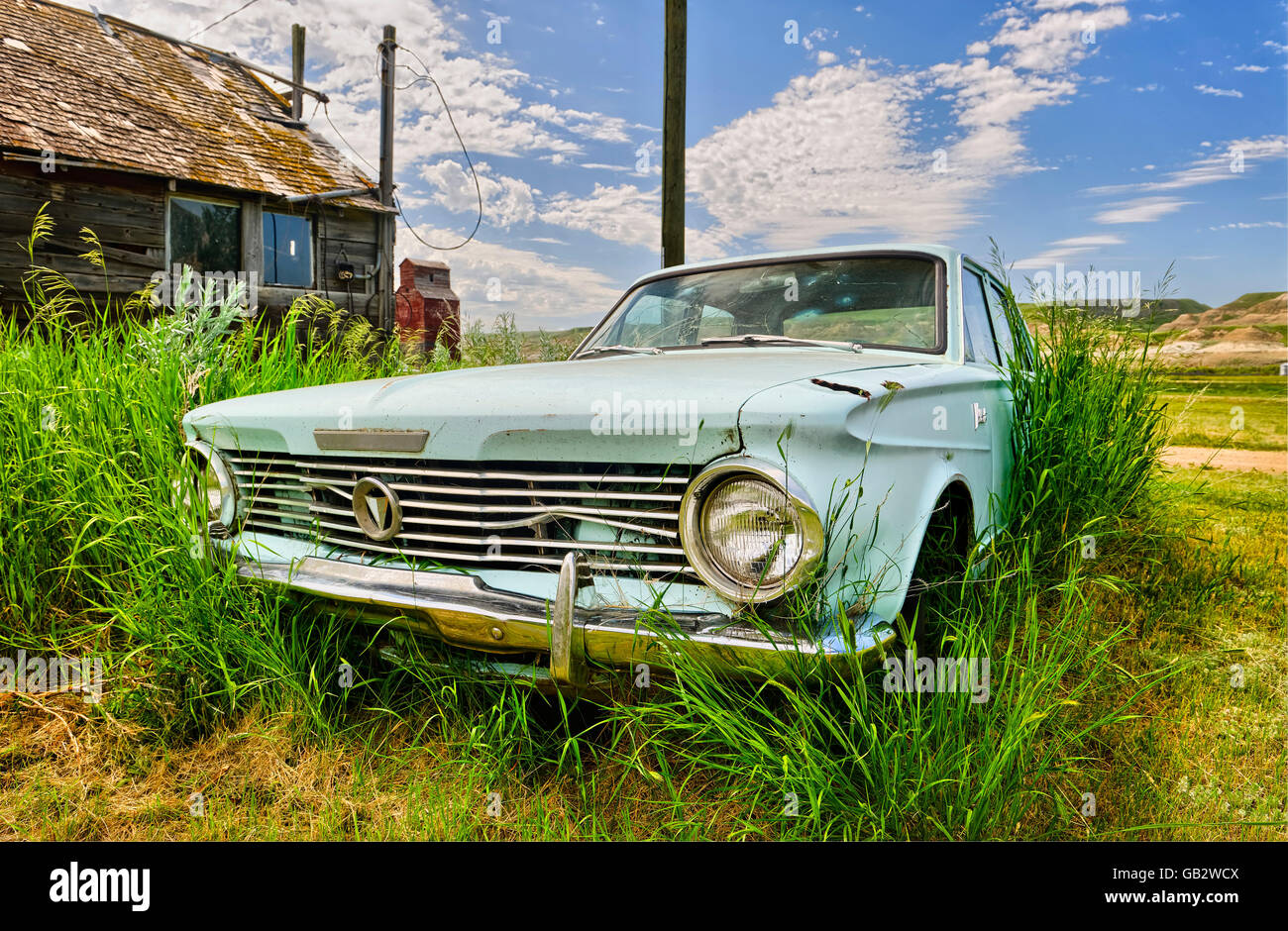 Old car in the ghost town of Dorothy, Alberta, Canada Stock Photo Alamy