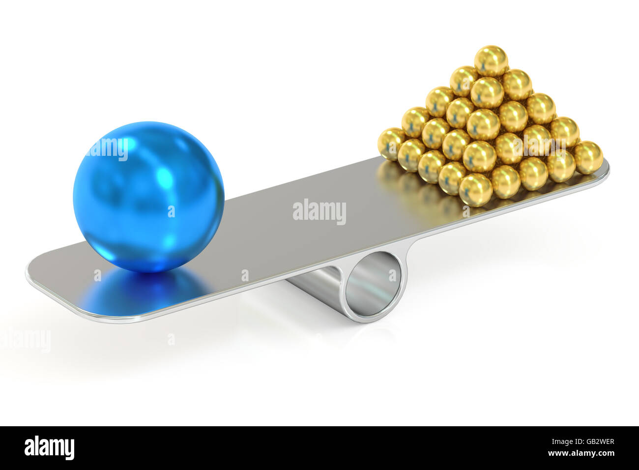 Balance concept, 3D rendering isolated on white background Stock Photo