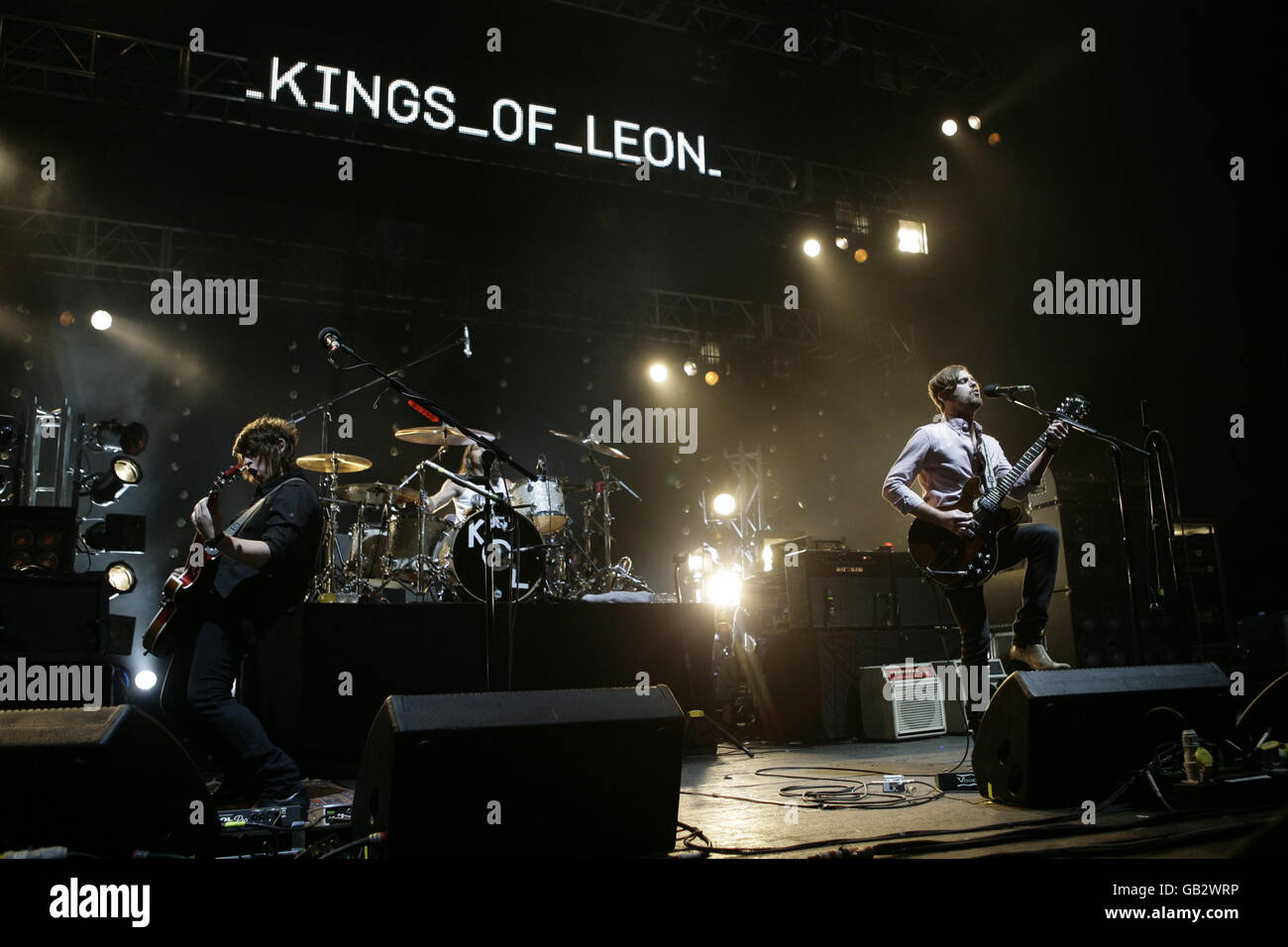 Kings of Leon in concert London. Kings of Leon perform live on stage at the Carling Academy