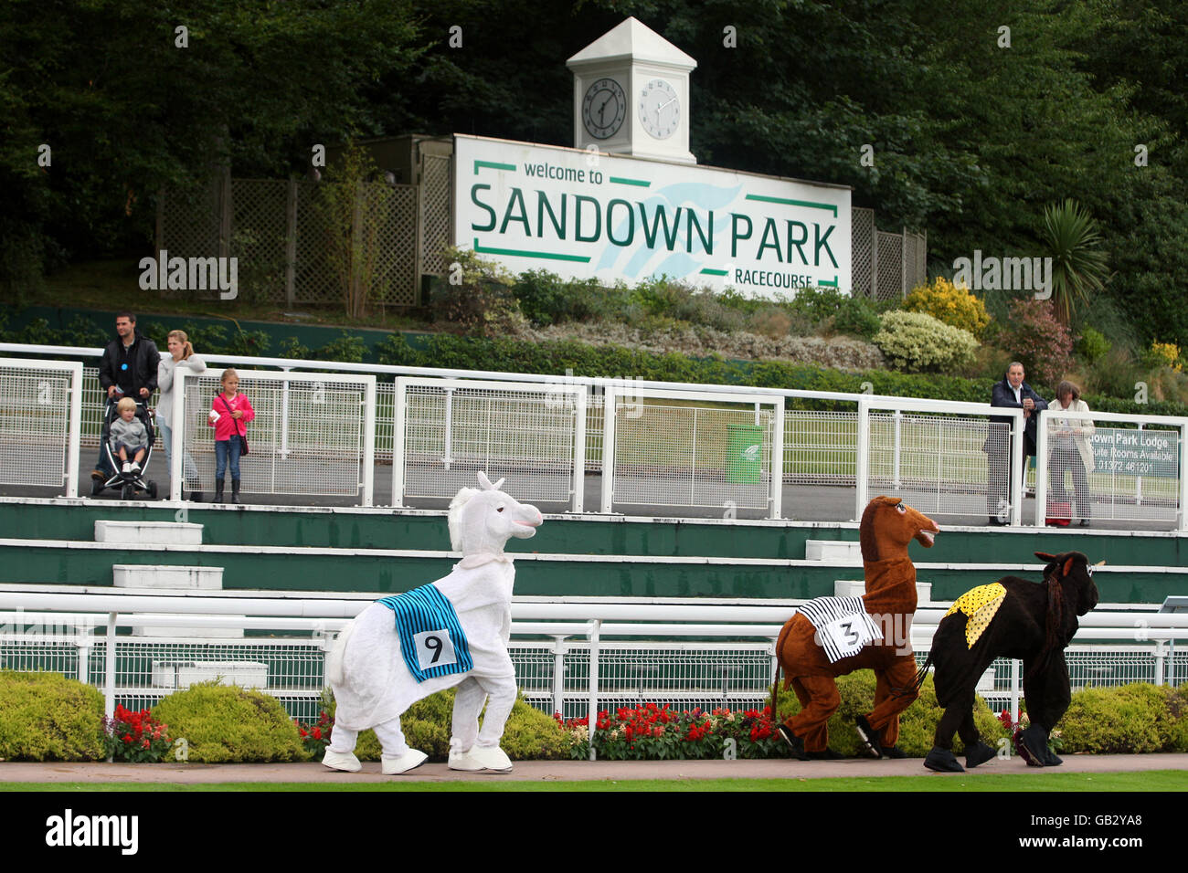 Horse Racing - Comedy Night - Sandown Park Stock Photo