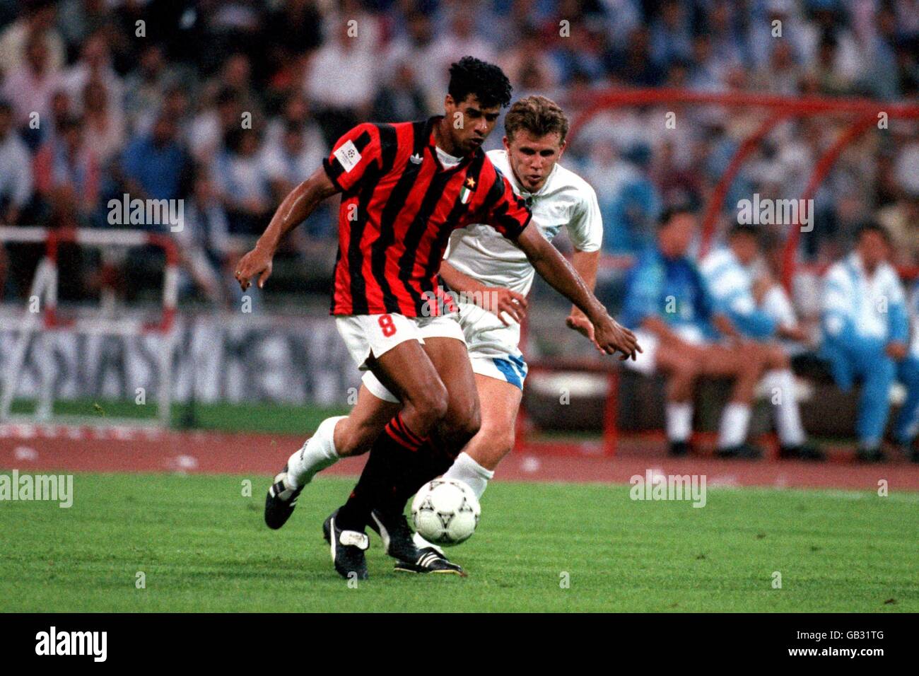Photo De Presse Vintage OM Vs Milan 1993 - Rijkaard - Tirage Original 24x18 Cm