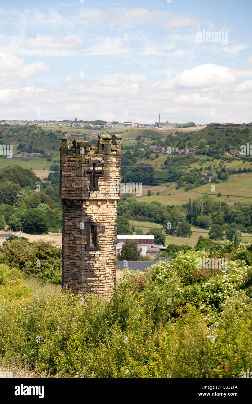 Air shaft for Shibden coal mine, Halifax, West Yorkshire Stock Photo