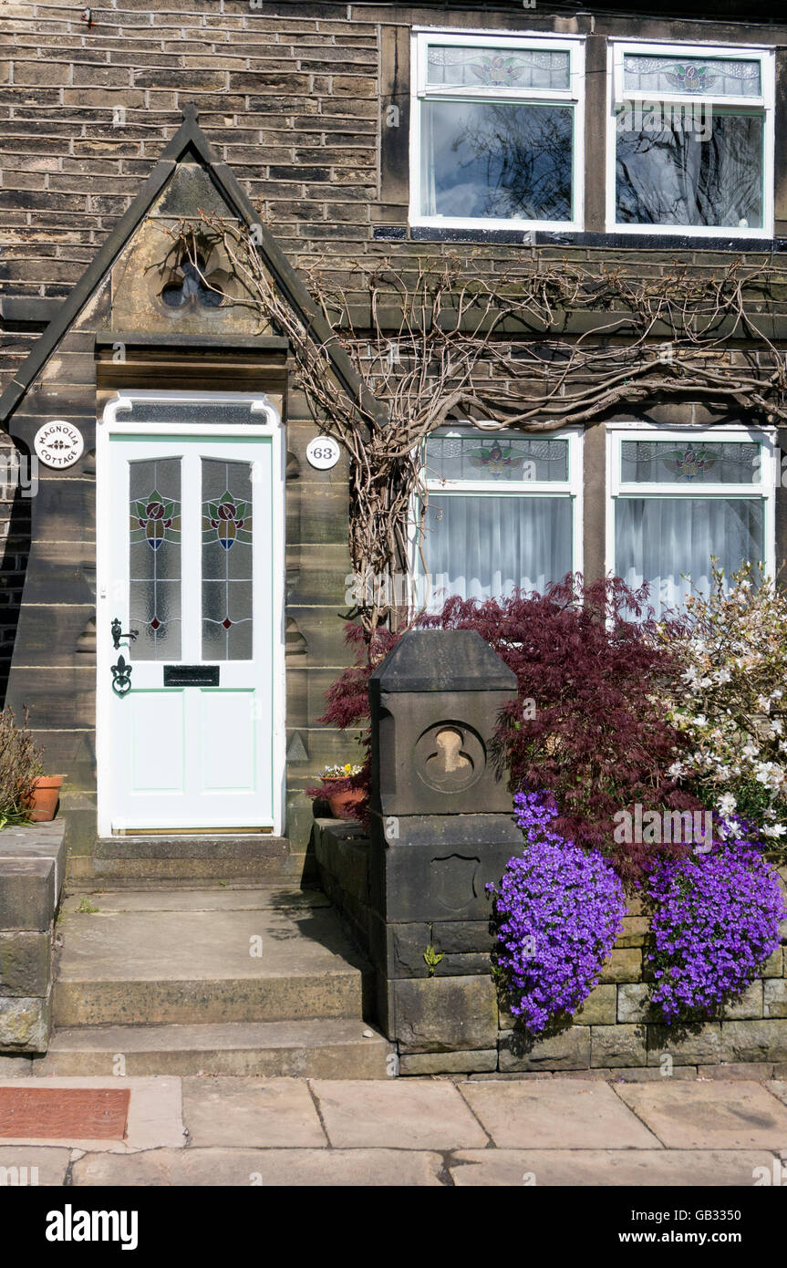 Terrace of 19th century houses, Halifax, West Yorkshire Stock Photo Alamy
