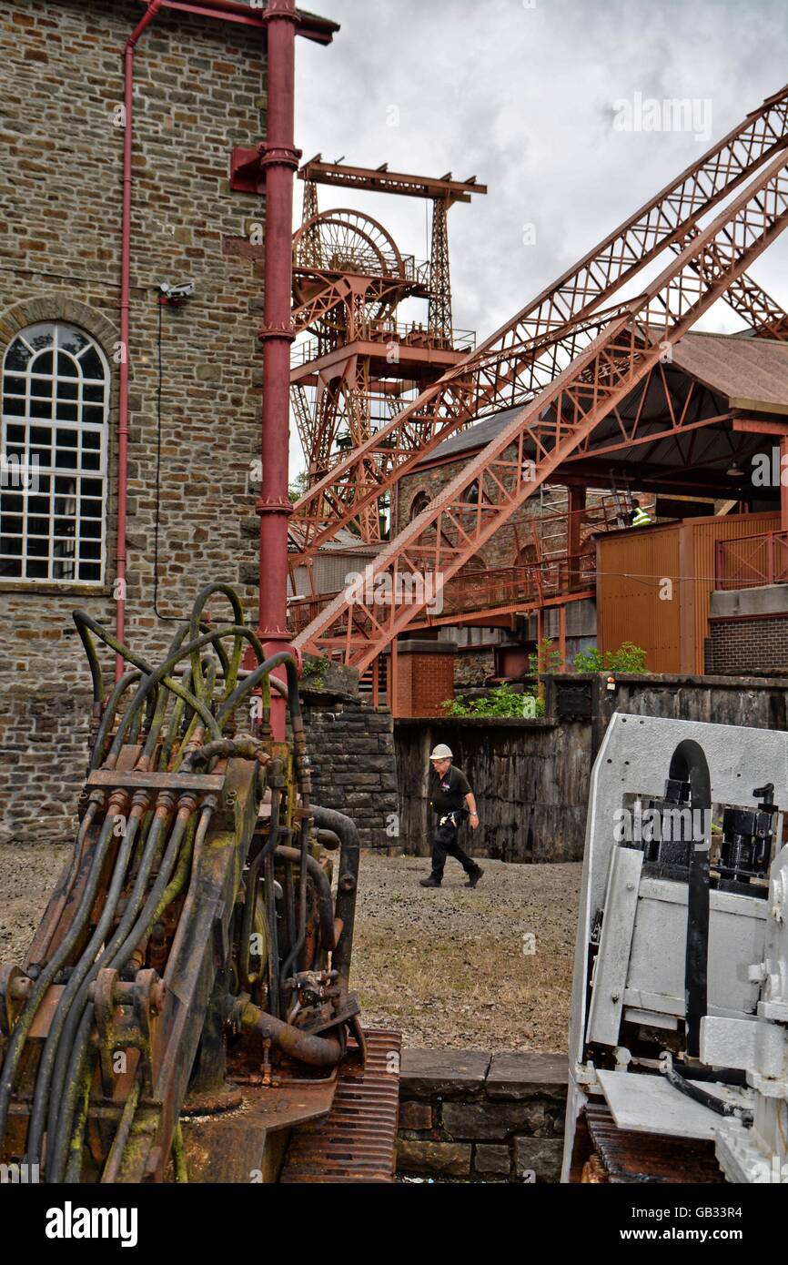 Rhondda - Valleys in Wales, Old Coal Mine, now a museum Stock Photo
