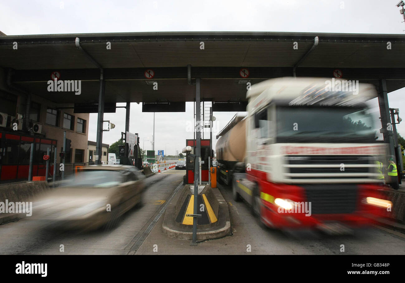 New barrier-free tolling system on M50 Stock Photo