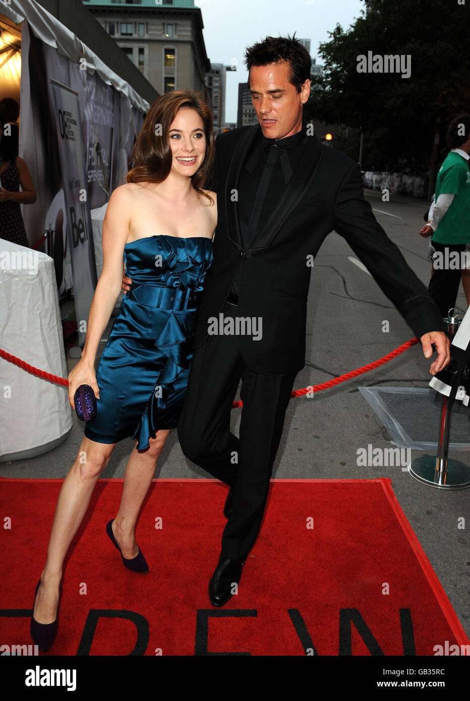 Caroline Dhavernas and Paul Gross arrives at the premiere of Passchendaele at the Roy Thomson Hall, during the Toronto Film Festival. Stock Photo