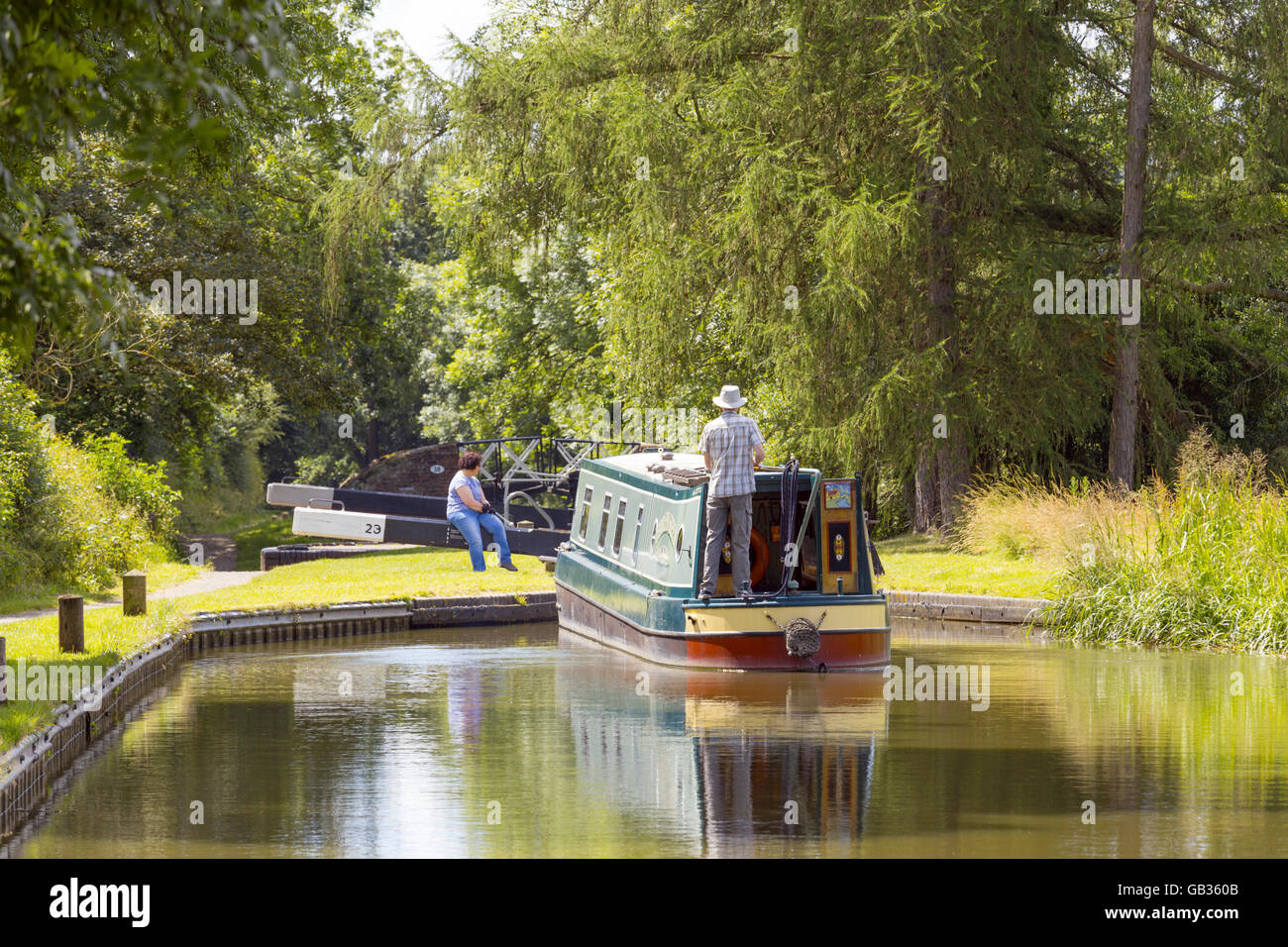 The Stratford upon Avon Canal at Lapworth, Warwickshire, England, UK Stock Photo