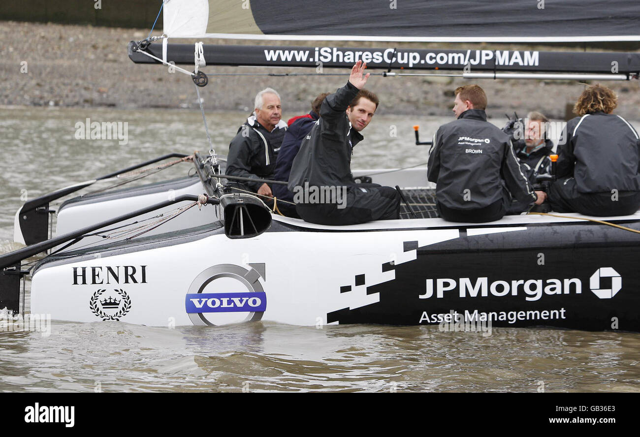 Sailing Ben Ainslie The Thames Stock Photo Alamy
