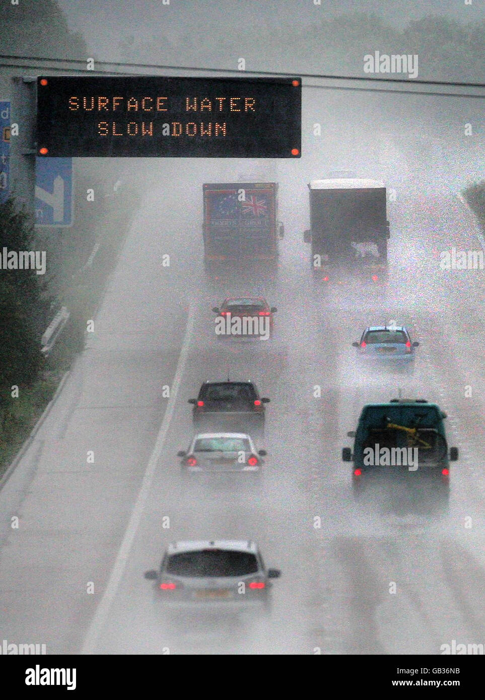 Drivers face dangerous conditions on the M20 near Ashford in Kent as