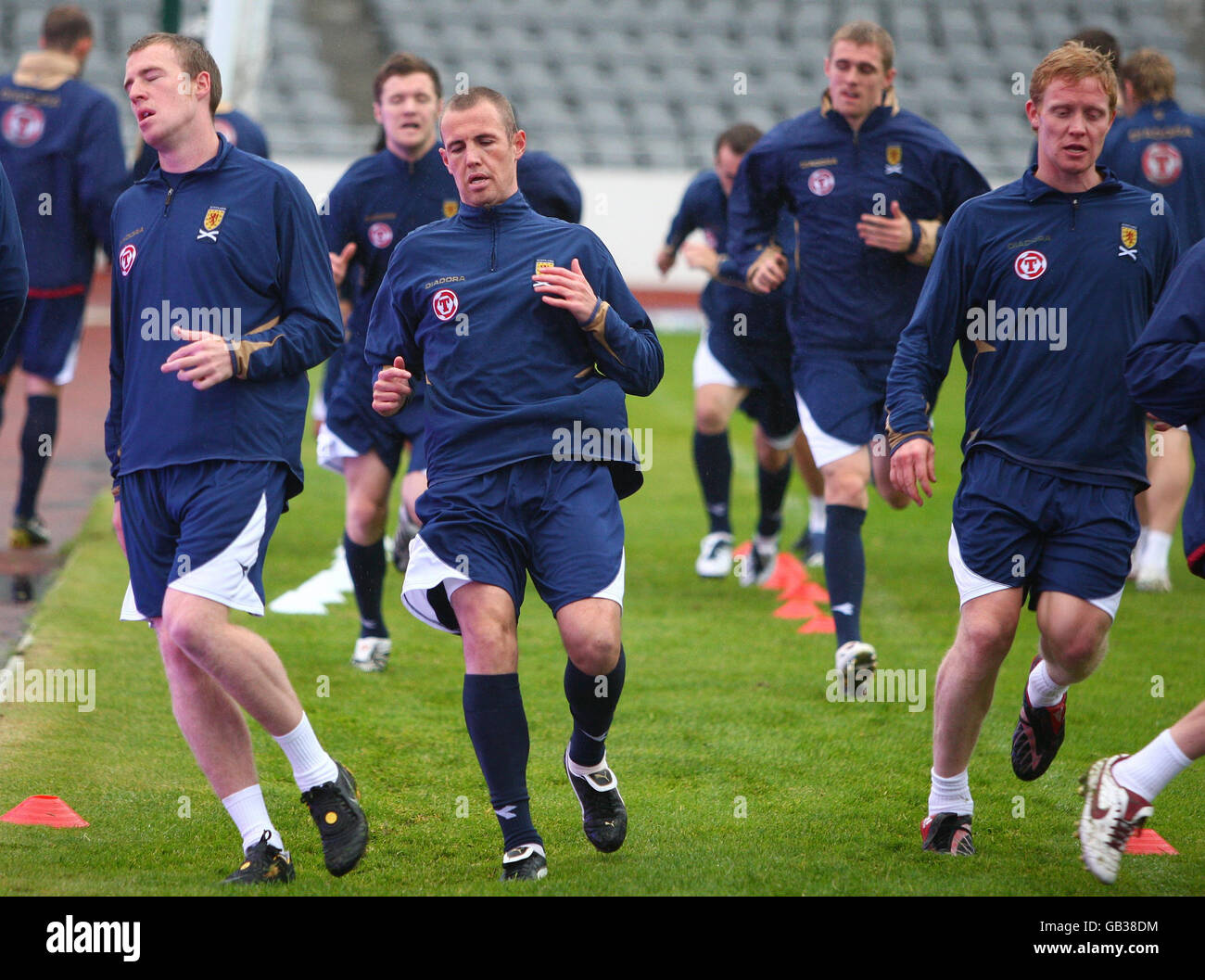 Soccer - FIFA World Cup 2010 - Qualifying Round - Group Nine - Scotland Training Session - Laugardalsvollur Stadium Stock Photo