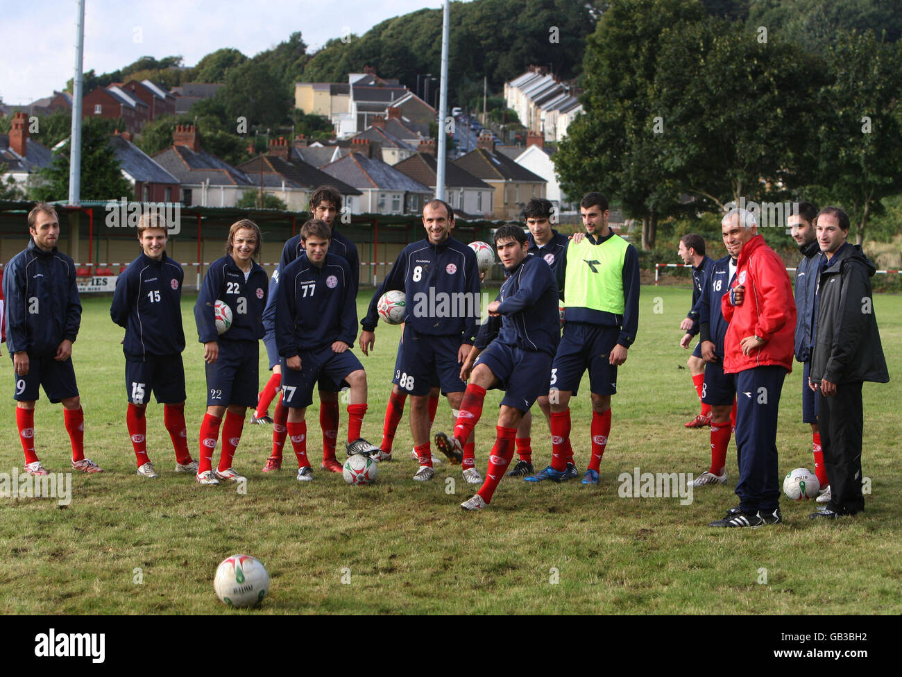 Soccer Training Briton Ferry AFC Ground Stock Photo Alamy