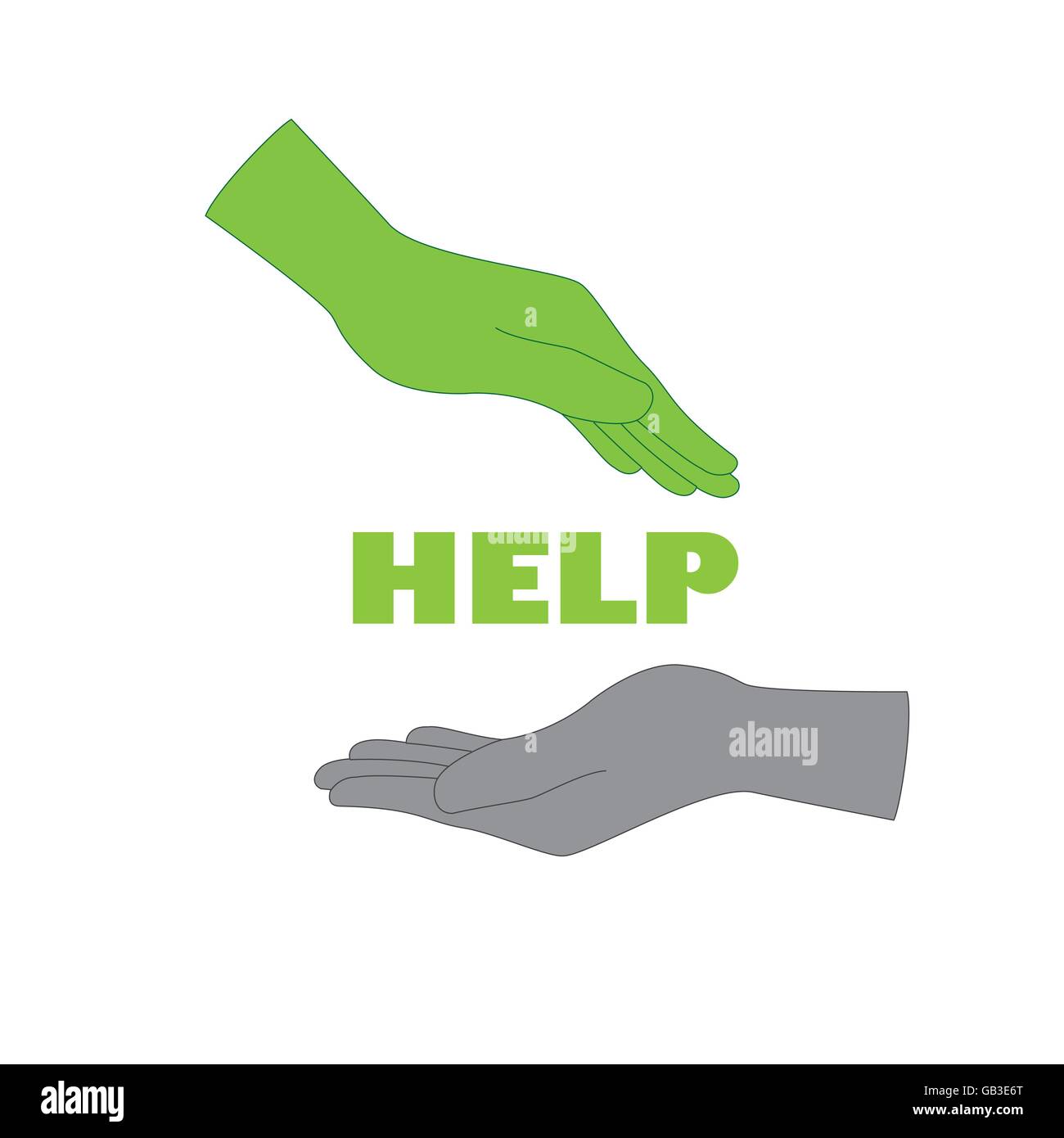 helping hand logo vector