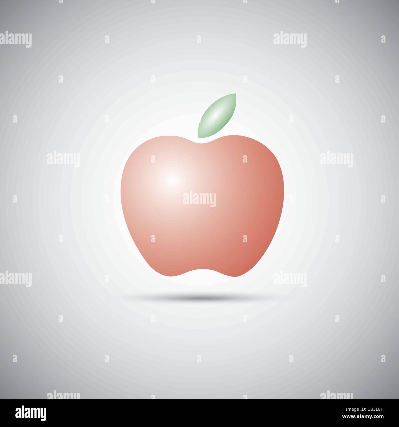 Red apple green background Stock Vector Images - Alamy