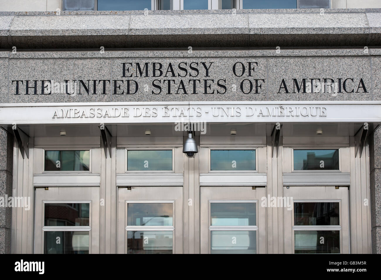 The Embassy of the United States of America in Ottawa, Ont., on July 4, 2016. Stock Photo