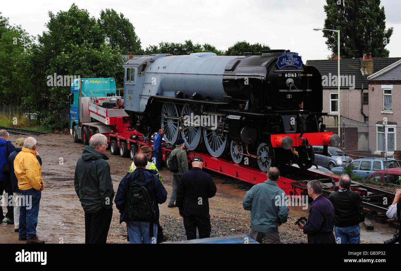 New steam starts its journey Stock Photo Alamy